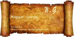 Magyar Gerda névjegykártya