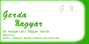 gerda magyar business card